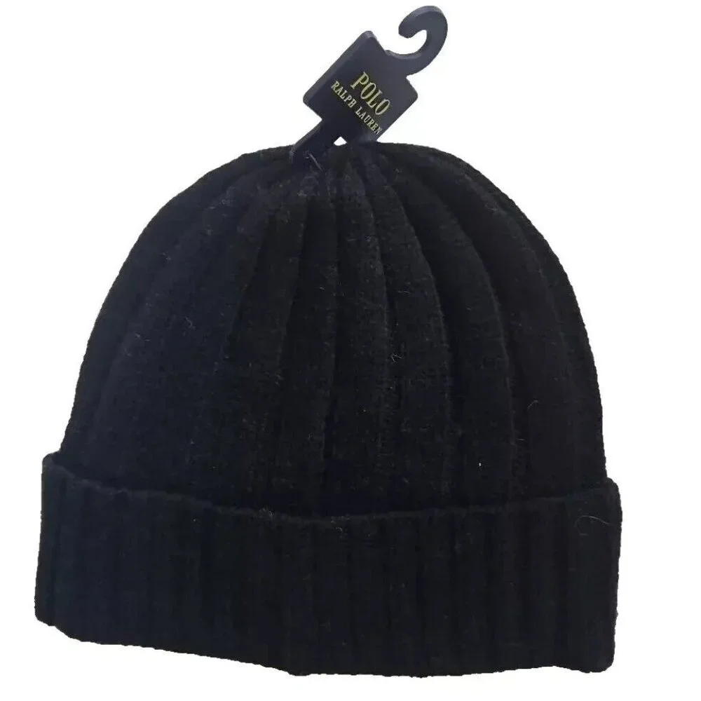 Polo Ralph Lauren Wool Blend Ribbed Cuff Knit Beanie